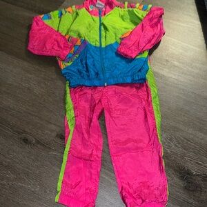 Jetset vintage 80s/90s retro windbreaker set. Jacket pants size 4. GUC.